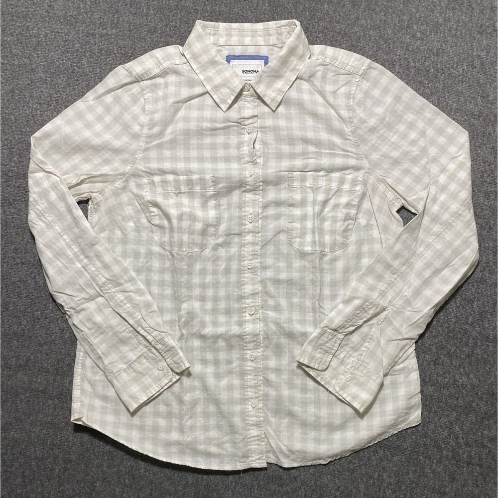 Sonoma Goods For Life Top The Everyday Women Shirt Plaid Size M